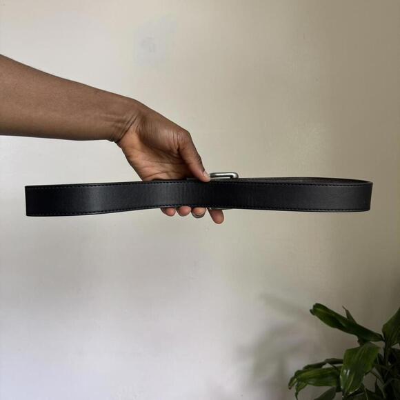 Vintage unisex Black‎ Minimaliste preppy leather belt size 32/80 main image 6